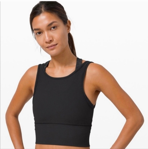 Lululemon Power Pivot Everlux Black Tank sz 4 - Picture 3 of 7